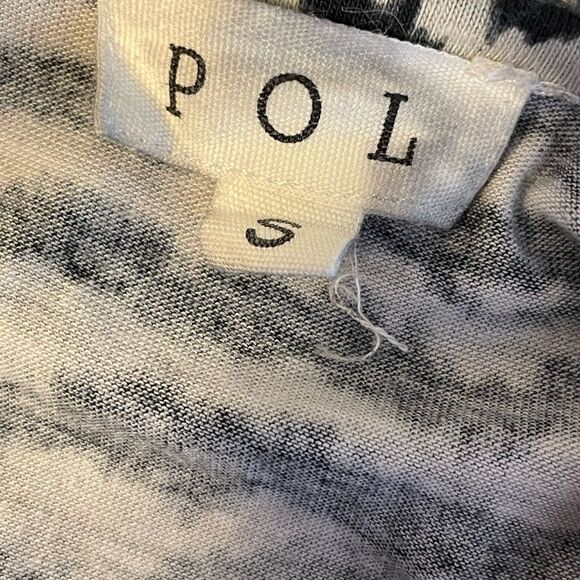 POL "The Trena" Gray Zebra Print Waist Tie Top S - Picture 7 of 9